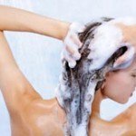 woman shampoo hair healthy