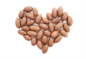 Pecans in the shape of a heart