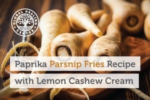 A pile of parsnips on a table. This paprika parsnip fries recipe is loaded with antioxidants and other healthy nutrients.