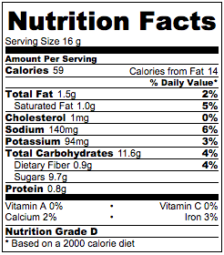 Vegan chocolate chip cookie nutrition facts.