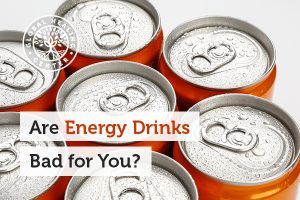 A table full of energy drinks. Discover why are energy drinks bad for you.