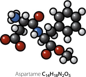 Chemical structure of Aspartame