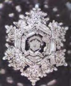 A structured water molecule of Fujiwara Dam after an offering of prayer. From ‘The Message From Water’ by Masaru Emoto.