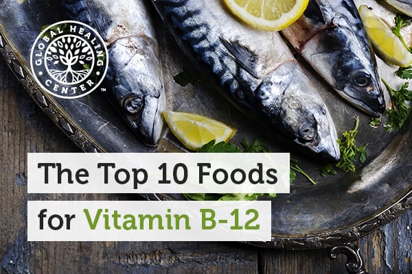 Fish on a place with a slice of an organic lemon. Vitamin B-12 is not produced by plants, animals, or even fungi.