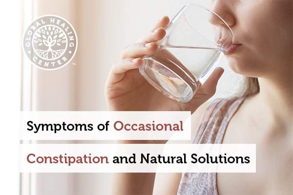 Drinking water may ease the symptoms of constipation.