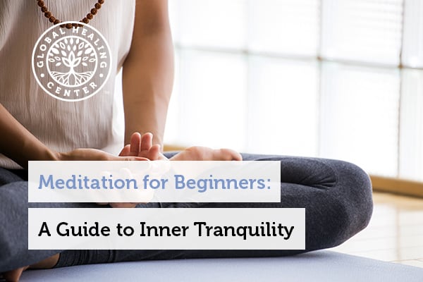 Meditation for beginners. An image of a person meditating.