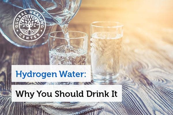 A glass of hydrogen water.