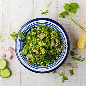 Greek salad is part of the Mediterranean diet.