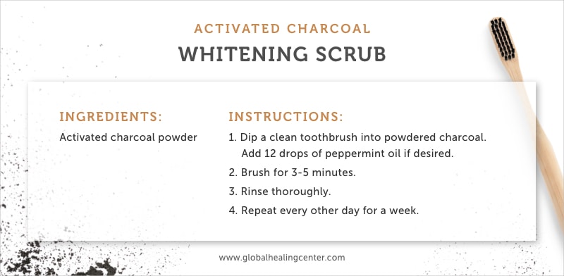 Activated charcoal is the perfect whitening scrub that is all natural.