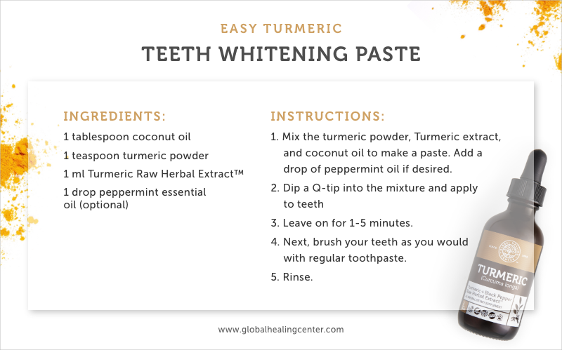 Our turmeric teeth whitening recipe is brightening and perfectly natural.
